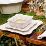 Белая обеденная тарелка Barroco Costa Nova  - фото