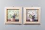 Набор 2-х репродукций картин Decor Toscana Ваза с цветами 42×42 см  - фото