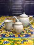 Бирюзовая чайная чашка из огнеупорной керамики с рельефной поверхностью Alentejo Costa Nova  - фото