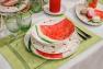 Тарелка для супа с изображением арбуза "Фруктовый коктейль" Villa Grazia  - фото