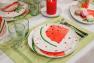 Тарелка десертная с рисунком арбуза "Фруктовый коктейль" Villa Grazia  - фото