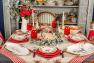 Прямоугольная гобеленовая скатерть с люрексом "Рождественские свечи" Villa Grazia Premium  - фото