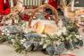 Керамическое новогоднее блюдо-корзина с ручкой и фигуркой совы «Лесной мороз» Fitz and Floyd  - фото