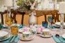 Комплект фарфоровых чашек и блюдец с цветочным рисунком разного оттенка Paradise, 2 шт. Brandani  - фото