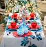 Керамическое блюдо ярко-голубого цвета "Помпеи" Bizzirri  - фото