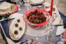 Салатник красный глубокий "Рождественская гирлянда" Bordallo  - фото