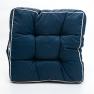 Подушка для стула Centrotex Shine синяя/слоновая кость  - фото
