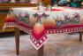 Гобеленовая новогодняя скатерть с люрексом "Путешествие в сказку" Emilia Arredamento  - фото