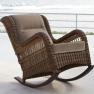 Плетеное кресло-качалка с мягкими подушками Ebony Skyline Design  - фото