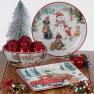 Прямоугольное новогоднее блюдо с рисунком пикапа с подарками "Рождественский подарок" Certified International  - фото