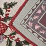 Водоотталкивающая новогодняя скатерть с люрексом и тефлоновой пропиткой "Снежный хоровод" Villa Grazia Premium  - фото