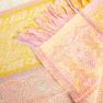 Плед желто-розовый 100% шерсть Shingora  - фото