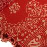 Плед ярко-красный шерстяно-хлопковый Shingora  - фото