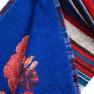 Плед красно-синий шерстяно-вискозный Shingora  - фото