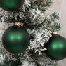 Набор из 6-ти стеклянных зеленых шаров на елку EDG  - фото