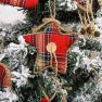 Игрушки в виде звезд, сердец и рождественских носков EDG 6 шт.  - фото