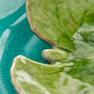 Тарелка десертная зелёная "Лист манжетки обыкновенной" Riviera Costa Nova  - фото