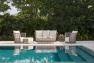 Элегантный 3-местный диван с ручным плетением из белого техноротанга Villa Skyline Design  - фото