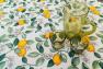 Скатерть круглая с зеленой тесьмой «Цветение лимона» Villa Grazia  - фото