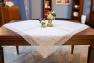 Белоснежная скатерть-наперон с изысканным кружевом «Свежесть» Villa Grazia  - фото