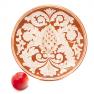 Настенная тарелка из двухцветной керамики с рельефным узором Scalfito L´Antica Deruta  - фото