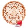 Настенная тарелка из двухцветной керамики с рельефным узором Scalfito L´Antica Deruta  - фото