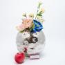 Оригинальная металлическая ваза-шар с неровной поверхностью Milano HOFF Interieur  - фото