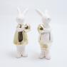 Две статуэтки пасхальных кроликов из серии керамики Golden shine HOFF Interieur  - фото