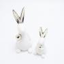 Комплект двух керамических статуэток пасхальных кроликов Golden shine HOFF Interieur  - фото