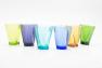 Набор из 6-ти разноцветных стеклянных стаканов Lui&Lei Comtesse Milano  - фото