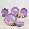 Набор столовых тарелок из керамики лавандового оттенка Ritmo 6 шт. Comtesse Milano  - фото