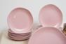 Тарелка десертная из розовой керамики Ritmo Comtesse Milano  - фото