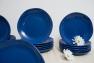 Тарелки обеденные синие, набор 6 шт. Ritmo Comtesse Milano  - фото