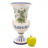 Керамическая ваза на ножке Matricaria из коллекции с растительным рисунком «Ботаника» L´Antica Deruta  - фото