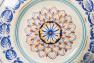 Круглая декоративная тарелка из керамики ручной работы Geometric L´Antica Deruta  - фото