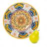 Декоративная тарелка из итальянской керамики ручной работы Geometric L´Antica Deruta  - фото
