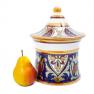 Емкость для хранения с крышкой, шкатулка для украшений из керамики Lustro Antico L´Antica Deruta  - фото