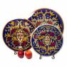 Керамическая настенная тарелка с ручной росписью Lustro Antico L´Antica Deruta  - фото