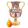 Керамическая ваза ручной работы из коллекции роскошного декора Lustro Antico L´Antica Deruta  - фото