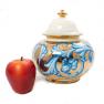 Керамическая шкатулка, емкость для хранения с крышкой, украшенная позолотой, Oro Antico L´Antica Deruta  - фото