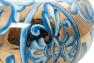 Керамическая шкатулка, емкость для хранения с крышкой, украшенная позолотой, Oro Antico L´Antica Deruta  - фото