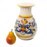 Керамическая ваза ручного изготовления с красочным рисунком Ricco L´Antica Deruta  - фото