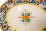 Настенная тарелка овальной формы с ручной росписью Ricco L´Antica Deruta  - фото