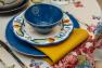 Тарелка для супа с красочным орнаментом "Петушки" Fitz and Floyd  - фото