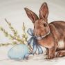 Овальное блюдо для весеннего праздничного стола «Пасхальный кролик» Ceramica Cuore  - фото