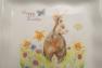 Квадратная тарелка с пасхальным рисунком «Кролик на лужайке» Ceramica Cuore  - фото