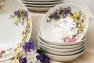 Глубокая тарелка для супа с рисунком в весенней палитре «Цветочное настроение» Ceramica Cuore  - фото
