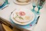 Тарелка десертная с цветочным рисунком "Гортензия" Bizzirri  - фото