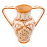 Ваза-амфора из керамики с двухцветным резным декором Scalfito L´Antica Deruta  - фото