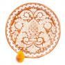 Большая декоративная тарелка из керамики с резным узором Scalfito L´Antica Deruta  - фото